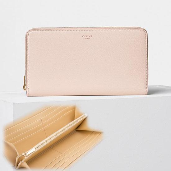 SALE!関税込【Celine】セリーヌ スーパーコピー ラージジップドウォレット BLUSH 7061025